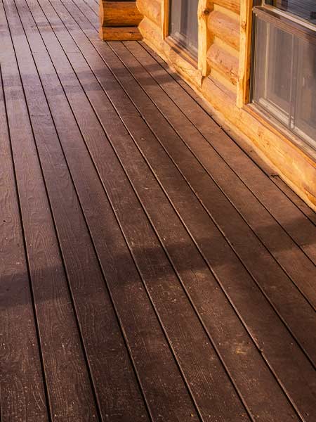 new deck installation backyard wood composite decking